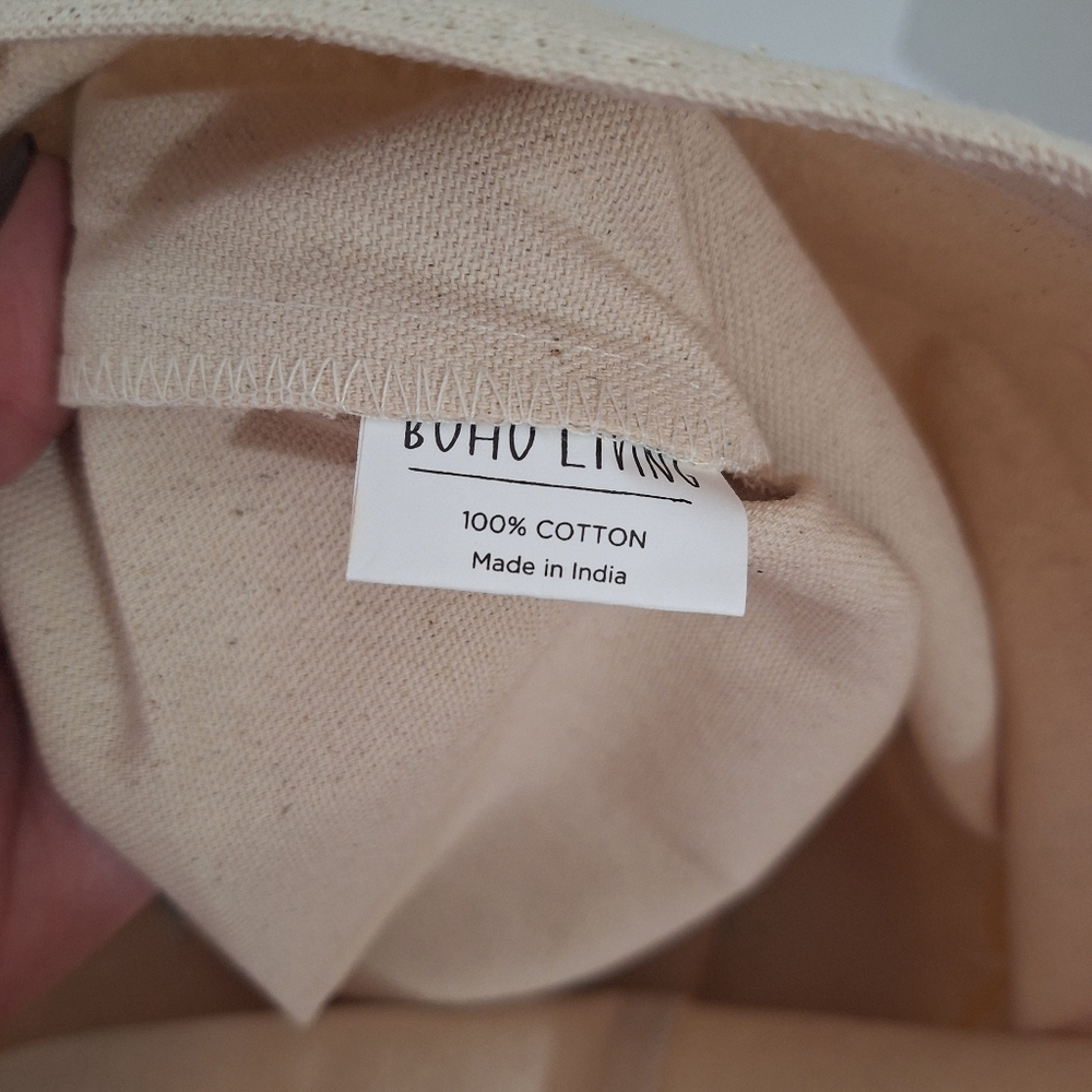 Boho Living With God All Things Are Possibls Spanish Canvas Cotton Tote Bag NWT - Picture 9 of 15